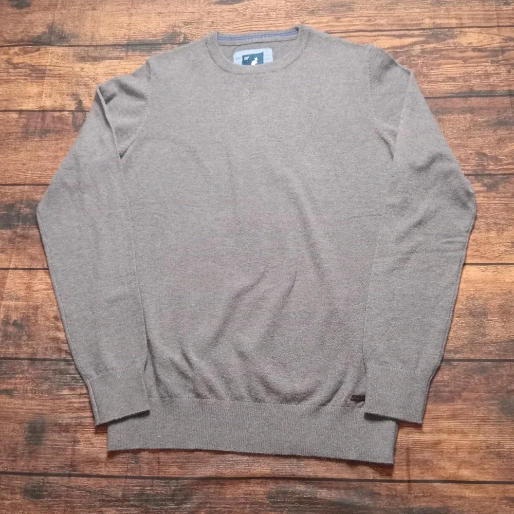 Kangol Men's Crew Neck Long Sleeve Sweater Size Medium‎ Gray